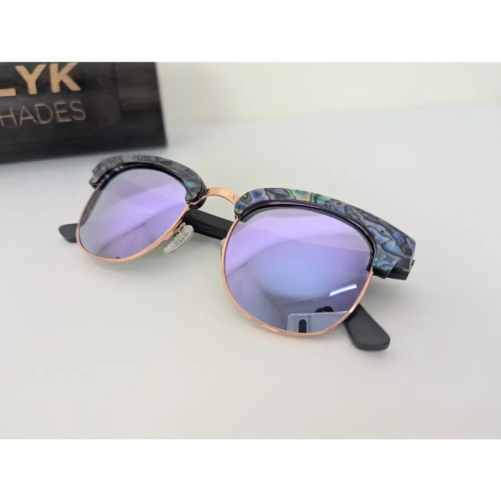 Slyk Shades Yachtmaster Abalone Seashell Sunglasses with Case